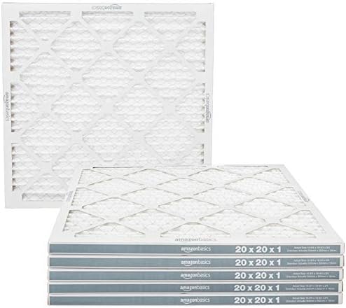 Amazon Basics 20x20x1 Air Filter 6-Pack, MERV 11 AC Furnace Filters, Dust, Pet, Allergen Control , Electrostatic (Actual Size: 19.75 x 19.75 x .75) by AmazonBasics