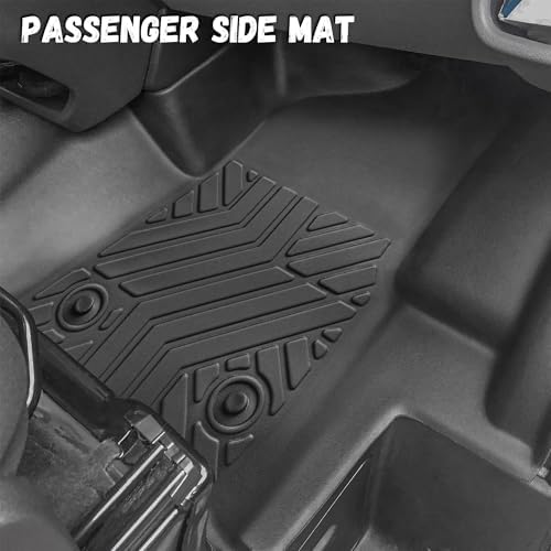 Floor Mats for Ford Transit 2015-2021 150/250/350/350HD w/Carpet Flooring (No Fit Transit Connect), Custom Fit TPE All Weather Floor Liners, 1st Row Transit Accessories - Image 3