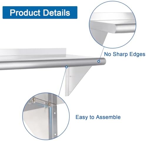 HARDURA Stainless Steel Shelf 14" x 60", 350lb - Image 6