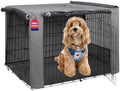 HiCaptain 30-Inch Dog Crate Cover with Mesh, Waterproof Kennel Cover, Grey by HiCaptain