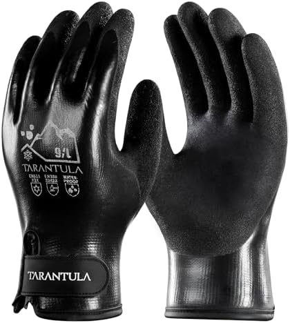 Tarantula 100% Waterproof Winter Work Gloves for Men & Women, Thermal Insulated Freezer Gloves for Cold Weather by Tarantula
