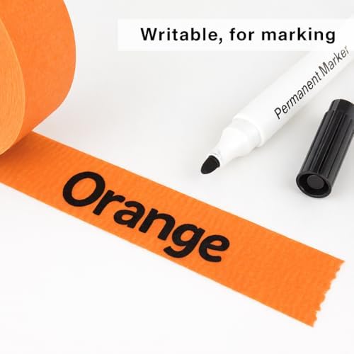3 Pack Orange Painters Tape - Masking Tape 1 Inch Wide - Multi-Surface, Smart Adhesion, Indoor & Outdoor - 270FT Total - Paint Tape for DIY, Labeling, Art, Car, General Purpose (#3910) - Image 5