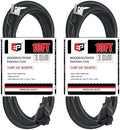 EP 10 FT Outdoor Extension Cord, 16/3 SJTW Heavy Duty Black 2PK, ETL Listed by ENERGYPRO