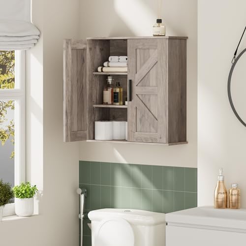 Homleke Bathroom Wall Cabinet, Medicine Cabinet with Adjustable Shelves - Image 2