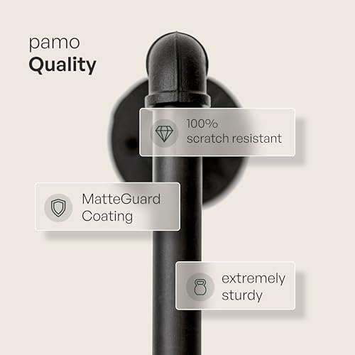 pamo Industrial Clothing Rack Wall Mounted Black – 79" W × 87" H, 660 lbs - Image 3