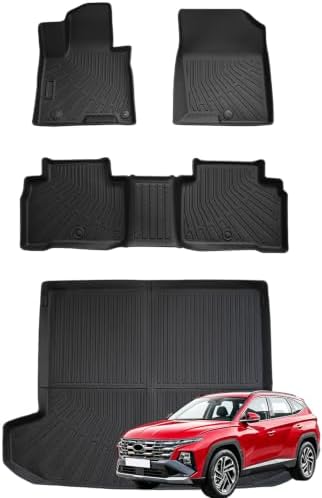 Joruoo-Floor Mats & Cargo Liner for 2022-2026 Hyundai Tucson (Only Gas Version), All-Weather Heavy Duty TPE Floor Liners Full Coverage Automotive for Tucson Accessories by JORUOOServeyouwellalltheway