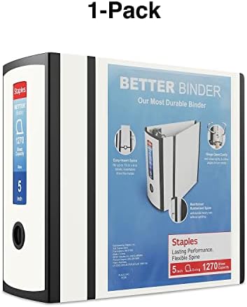 Staples Better 5-Inch D-Ring View Binder, Reinforced Spine - Image 7