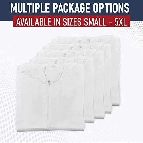 Medical Nation Hazmat Suits Disposable | 25 Pack | Protective Coveralls with Attached Hood and Boots | Heavy Duty Full Body Painters Suit for Adults - Breathable & Water Resistant | Medium - Image 6