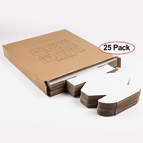 4x4x2 Inches Shipping Boxes Pack of 25, White Corrugated Cardboard Boxes for Small Bussiness - Image 7