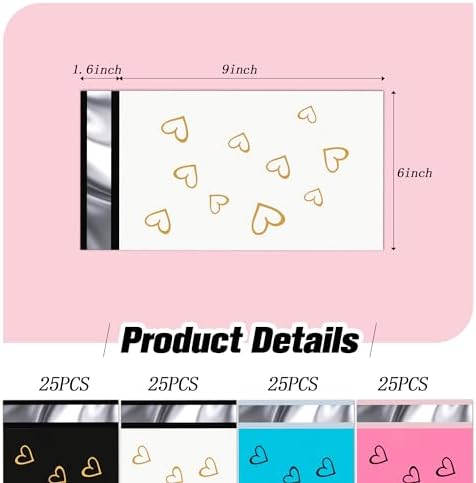 6x9 Thank You Poly Mailers Variety Pack of 100, 25 Pcs Each Color - Image 2