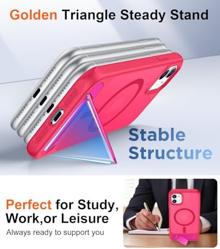 Temdan Magnetic Compatible with iPhone 11 Phone Case, [Built-in Invisible Kickstand][Compatible with MagSafe] [Military Grade Shockproof] Slim Translucent Matte Phone Case for iPhone 11 6.1" - Image 3