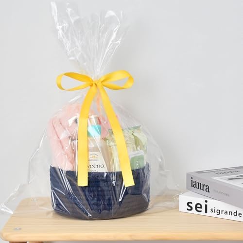 ABenkle Small Woven Basket, Empty Tiny Shallow Storage Basket, Mini Cotton Rope Baskets, Round Decorative Hamper, Basket Storage Bins for Toys, Spa, Socks, Nursery, Living Room - Image 4