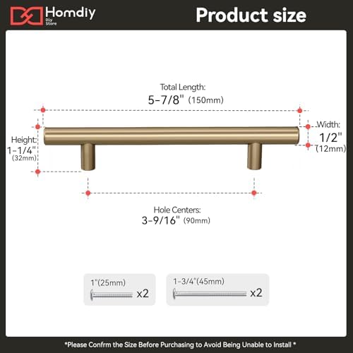 homdiy 1Pack 3.5in Cabinet Handles Champagne Bronze Kitchen Cabinet Pulls Drawer Pulls for Dresser Drawers - Image 2