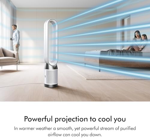 Dyson Purifier Cool PC1, HEPA Air Purifier Tower Fan, App and remote controlled, 350° oscillation, 10 levels, bladeless (White) - Image 3