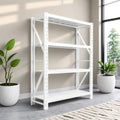Heavy Duty Warehouse Shelving 4-Tier Industrial Steel Storage Shelves, 2600LB Capacity Per Shelf, Adjustable Shelves for Garage/Factory/Commercial Use (White, W60*D23.7*H79) by Unknown