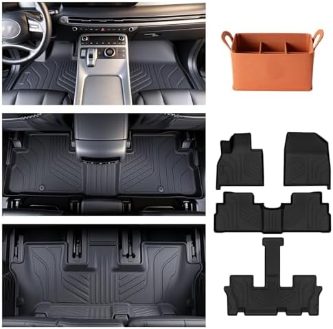 Prosheve Floor Mats & Cargo Liner Set for Hyundai Palisade 2020-2026 7/8 Passenger (2020-2025 Hyundai Palisade Floor Mat) by Unknown