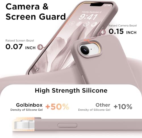 GolbinBox Magnetic for iPhone 17e/16e Case, Silicone Cover, Light Taro - Image 6