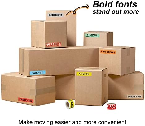 24-Roll 1440 PCS Moving Label for Box, 1×4.5 Color-Coded Sticker - Image 4