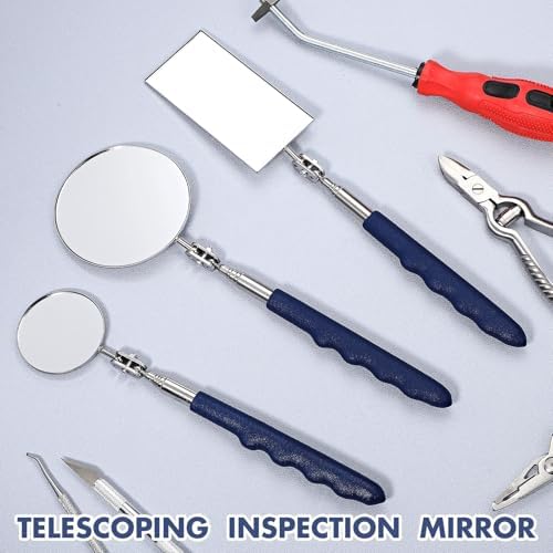 Copkim Telescoping Inspection Mirror Tool,50/85/50 Mm,Square,Round,Round - Image 4