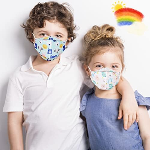 60PCS KF94 Kids Disposable Face Mask, Disposable Individually Packaged Masks, Fish Mouth Type 4-Ply Breathable Mask (Kids) - Image 4