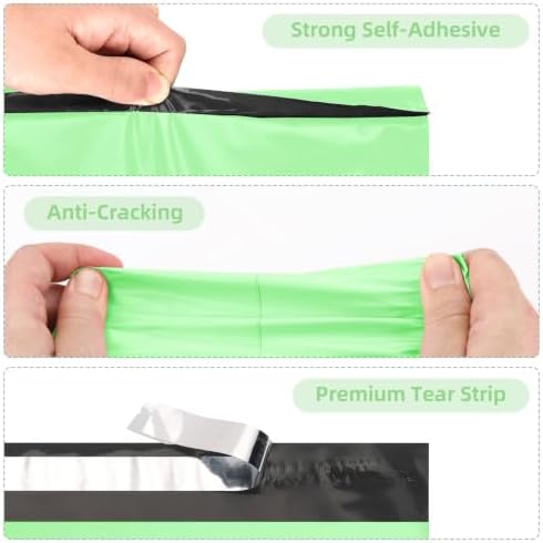 Famagic Poly Mailers Multi Size 10x13", 12x15.5", 14.5x19" 60 Pack (20 Per Size) Mint Green Shipping Bags for Clothes Self Seal Shipping Envelopes Waterproof and Tear-Proof Packaging Bags - Image 3