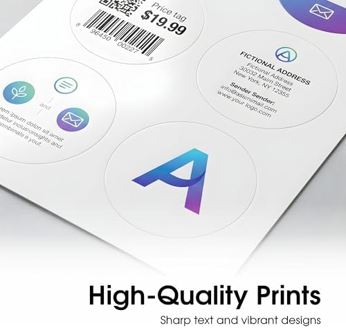 3 Inch Circle Labels for Laser & Inkjet, Spartan Industrial Template C006 - Image 6