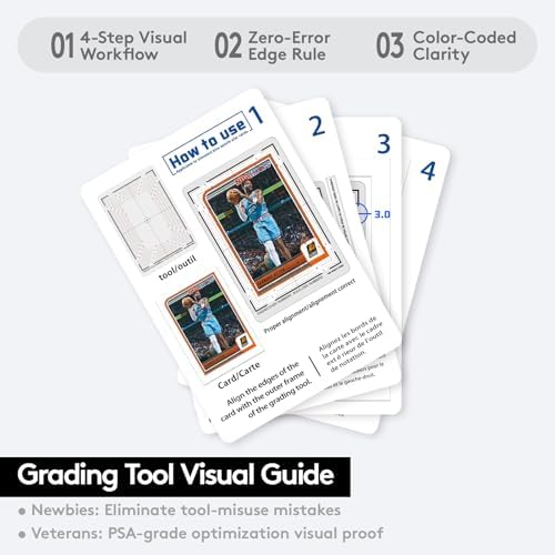 Card Centering Grading Tool – Sports Cards Grading Kit with Card Centering Grading Tool, Thickness Measuring Card, Sports Card Inspection Kit, and Trading Card Measuring Tools for PSA BGS Grading - Image 6