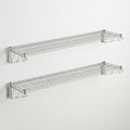 2 Pack 14" x 60" Chrome NSF Wire Wall Mount Shelf, Heavy Duty Wall Storage Rack, Industrial Metal Shelving, Fixed Shelf for Stock Rooms, Warehouse by Zedfire