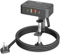 Desk Clamp Power Strip with 4 Outlets & 4USB, 10FT Extension Cord for Home by HOPOW