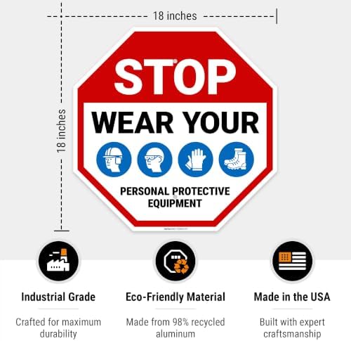 Stop Wear Your Personal Protective Equipment Sign, - Image 3