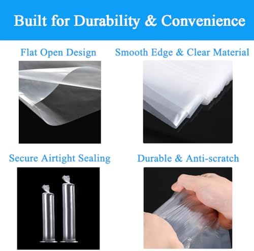 20PCS 4" x 40" Extra Long Clear Plastic Sleeves for Posters and Banners - Image 3