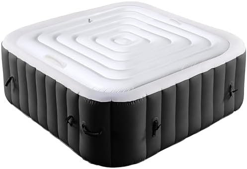 5.3 Ft Inflatable Hot Tub Cover, Energy Saving Bathtub Lid for Square Tub by Tlswshsy