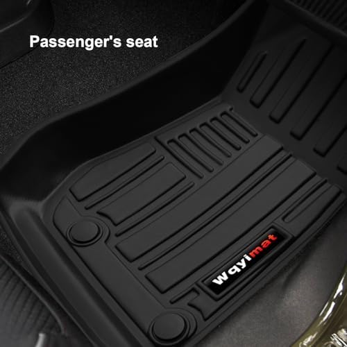 Custom for 2007-2018 Jeep Wrangler JK 4 Door 2 Door Floor Mats 2 Pcs All Weather TPE Rubber Protection Mat (for Jeep Wrangler JK Front Floor Mat) - Image 4