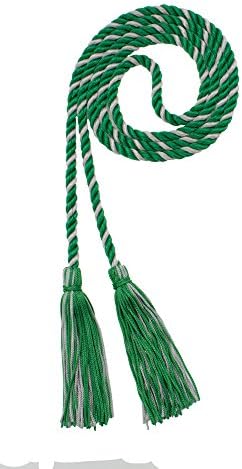 Tassel Depot Graduation Honor Cord - Kelly/Gray - Every School Color Available - Made In Usa by TasselDepot