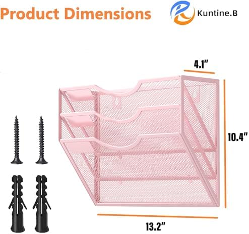 Kuntine.B Wall File Organizer Office Hanging Magazine Holder Wall File Organizer for Office Home - Image 2