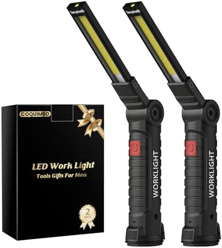 Coquimbo 2 Pack Rechargeable Work Light, Christmas Tool Gifts for Men Dad by Coquimbo