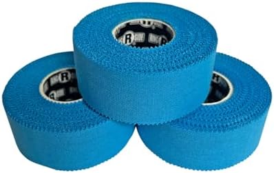 Ringside 1” Athletic Trainers Tape, 3 Rolls, Adhesive Cotton, Light Blue - Image 2