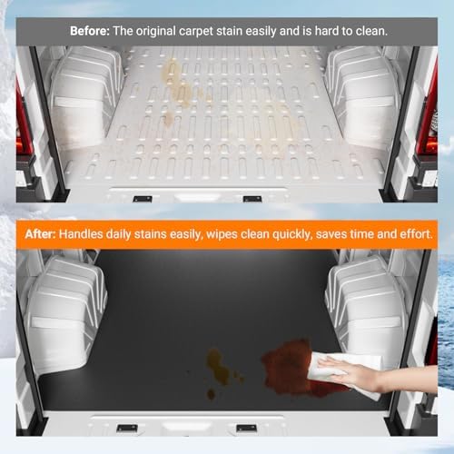 powoq Cargo Mat Compatible with 2014-2025 Dodge Ram ProMaster 136''WB - Image 3