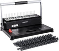 TIANSE Binding Machines, 21-Holes, 450 Sheets, Comb Bind Machine Book Maker with 100 PCS 3/8'' Comb Binder Spines Starter Kit, Comb Binding Machine for Letter Size, A4, A5 or Smaller Sizes by TIANSE