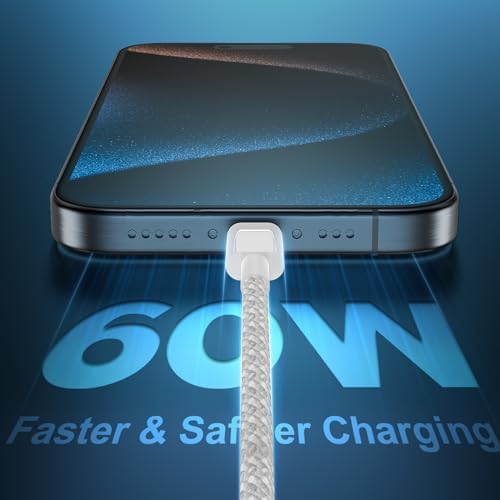 UCALMA USB C to USB C Cable [6FT+6FT+10FT] 3Pack 60W Long iPhone 17 16 15 Charger Cord Type C to C Cable Fast Charging for Apple iPhone 17 16 15 Pro Max Plus/MacBook Air/iPad Air/Samsung Galaxy - Image 2