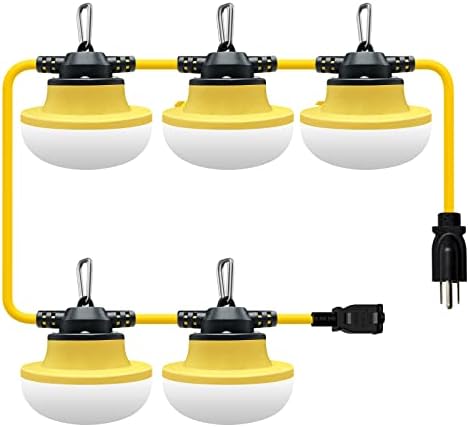 New Upgrade 50FT Construction String Lights LED Industrial Grade 3Prong - Image 2