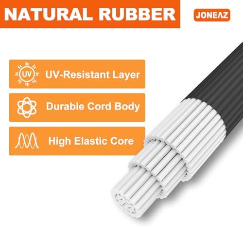 8 Pcs 48" Adjustable Bungee Cords with Hooks, Heavy Duty - Image 4