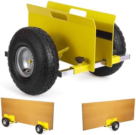600 LBS Panel Dolly, Door Dolly Adjustable Drywall Mover with 10" Tires by Unknown