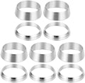 PATIKIL 16mm Tube OD 304 Stainless Steel Compression Tube Fitting Sleeve, 5 Pack Double Ferrule Ring Tubing Fitting Assortment Kit, Silver by PATIKIL
