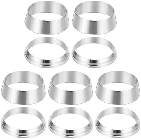 PATIKIL 16mm Tube OD 304 Stainless Steel Compression Tube Fitting Sleeve, 5 Pack Double Ferrule Ring Tubing Fitting Assortment Kit, Silver by PATIKIL
