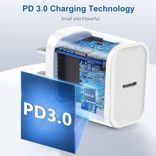 iPad Fast Charger,2Pack iPad Pro Charger 10FT Long USBC to C Cable Cord 20W USB C Charger i-Pad Charging Block for iPad 10,i-Pad Mini 6/7,iPad Air/iPad Pro 13/12.9/11inch 2020/2021/2022/2024 - Image 4