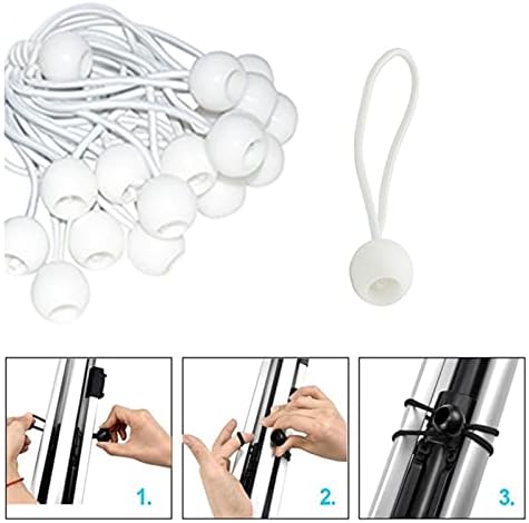 Bungee Cord Heavy Weight Tarp Bungee Cords Tie Down Straps Multifunction Elastic Rope for Camping Tents Cargo Screen Canopy Tent Bungee Cord ( Color : White+10 PCS , Size : 6 inch ) - Image 2