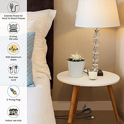 GoGreen Power (GG-24812) 16/2 12’ Household Extension Cord, 3 Outlets, Brown, 12 Ft - Image 6