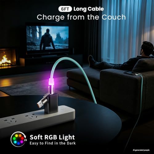 USB C Cable, 240W Fast Charging Type C Charger Cord with E-Mark Chip, 6FT - Image 6