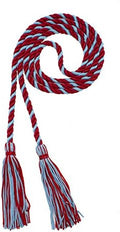 Tassel Depot Graduation Honor Cord - Red/Light Blue - Every School Color Available - Made In Usa by TasselDepot